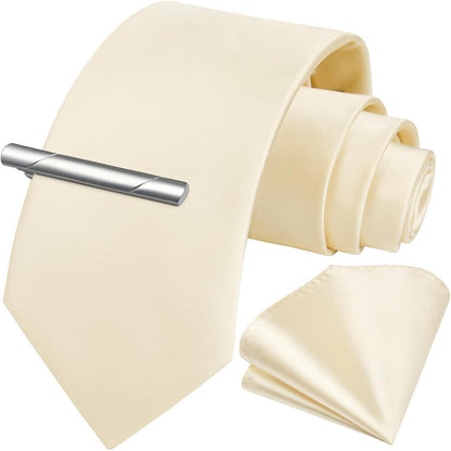 Hellblau Krawattenset mit Einstecktuch