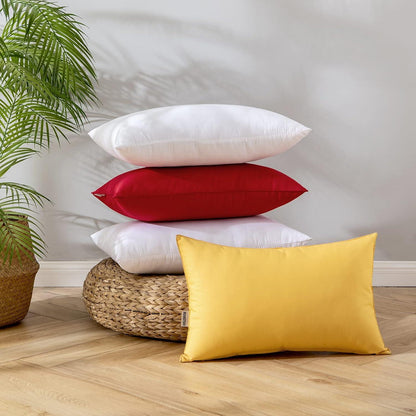 4er Set Outdoor Kissen Wasserfest 30x50 cm Füllung Wetterfest Garten Sofa