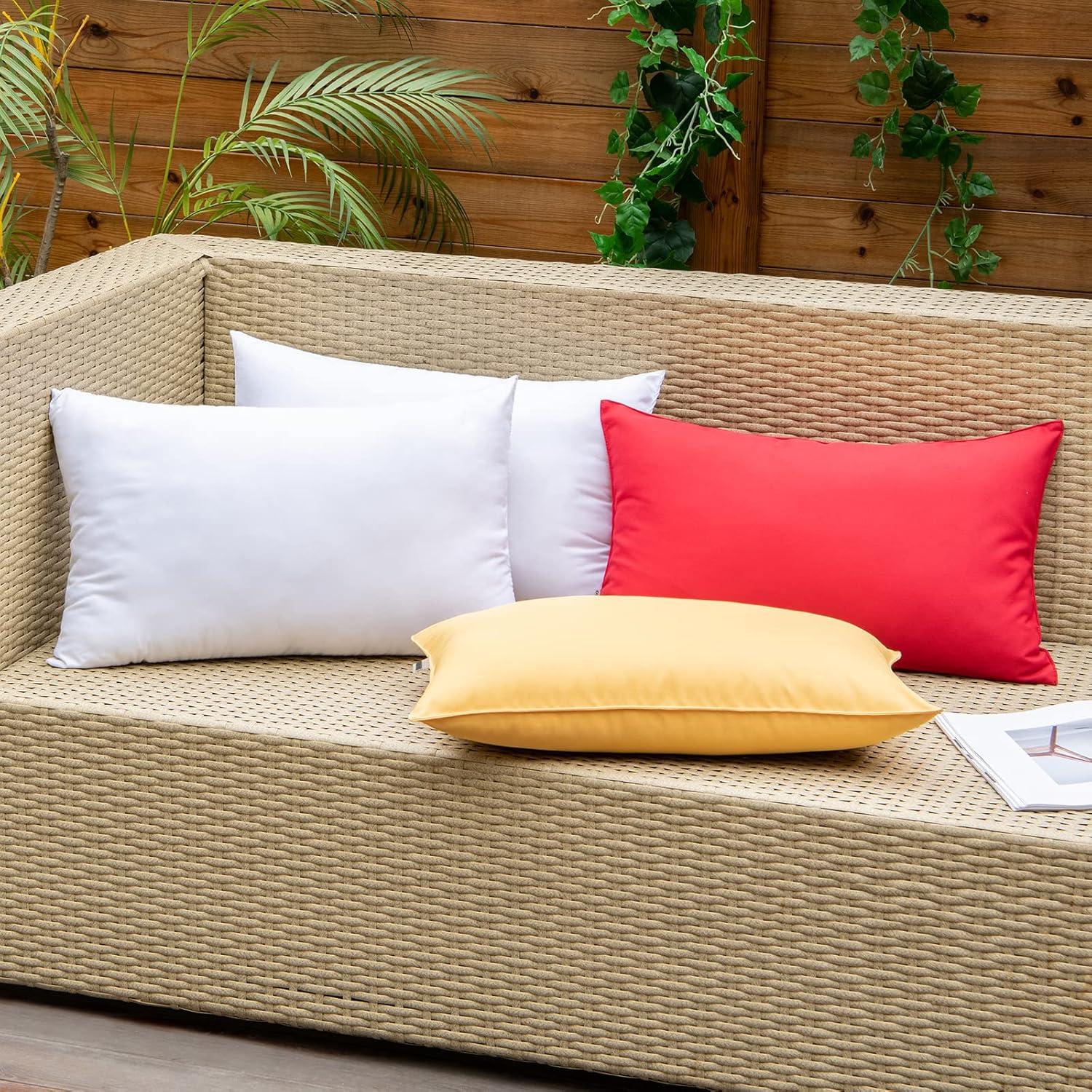 4er Set Kissen 30x50 cm Wasserfest und Wetterfest für Garten Sofa