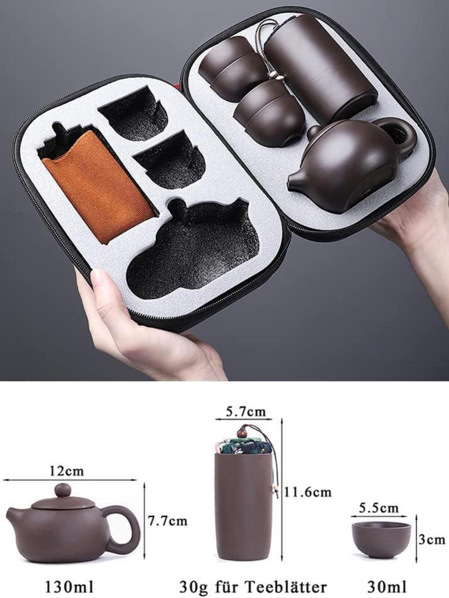 Chinesisches Keramik Teeset 7-teilig 130ml Teekanne 4