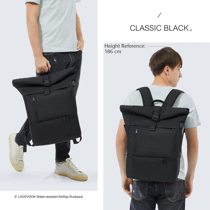 Rolltop Rucksack Wasserdicht Laptoprucksack mit