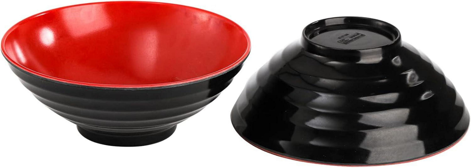 Lyellfe 16tlg Ramen Schüssel Set 980ml Suppenschüssel mit Löffeln Stäbchen Ständern