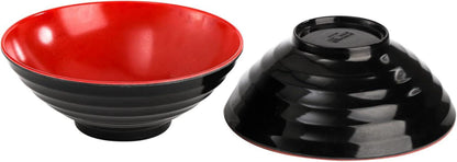 Lyellfe 16tlg Ramen Schüssel Set 980ml Suppenschüssel mit Löffeln Stäbchen Ständern