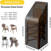 Garten Stapeln Stuhlabdeckung wasserdicht 420D Oxford Stoff