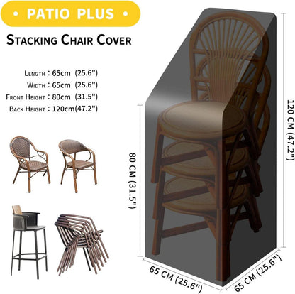 Garten Stapeln Stuhlabdeckung wasserdicht 420D Oxford Stoff