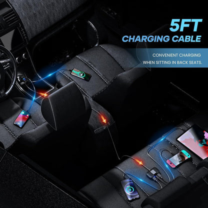 LENCENT 5 USB Ports Auto Ladegerät 31W mit Typ-C Anschlüssen