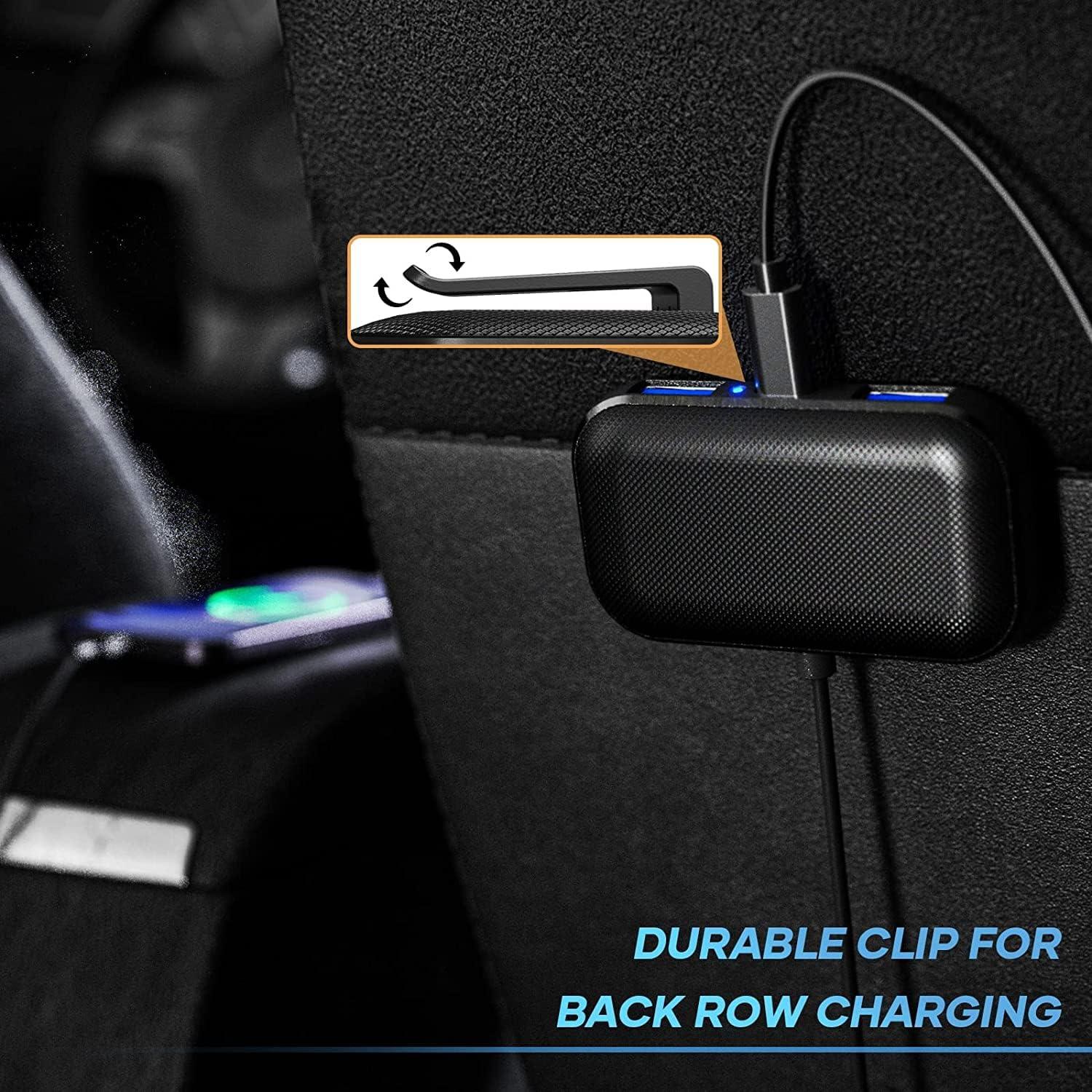 Autoladegerät 5 USB-Ports Zigarettenanzünder 31W 3 USB-A 2 Typ-C 1,5M Kabel