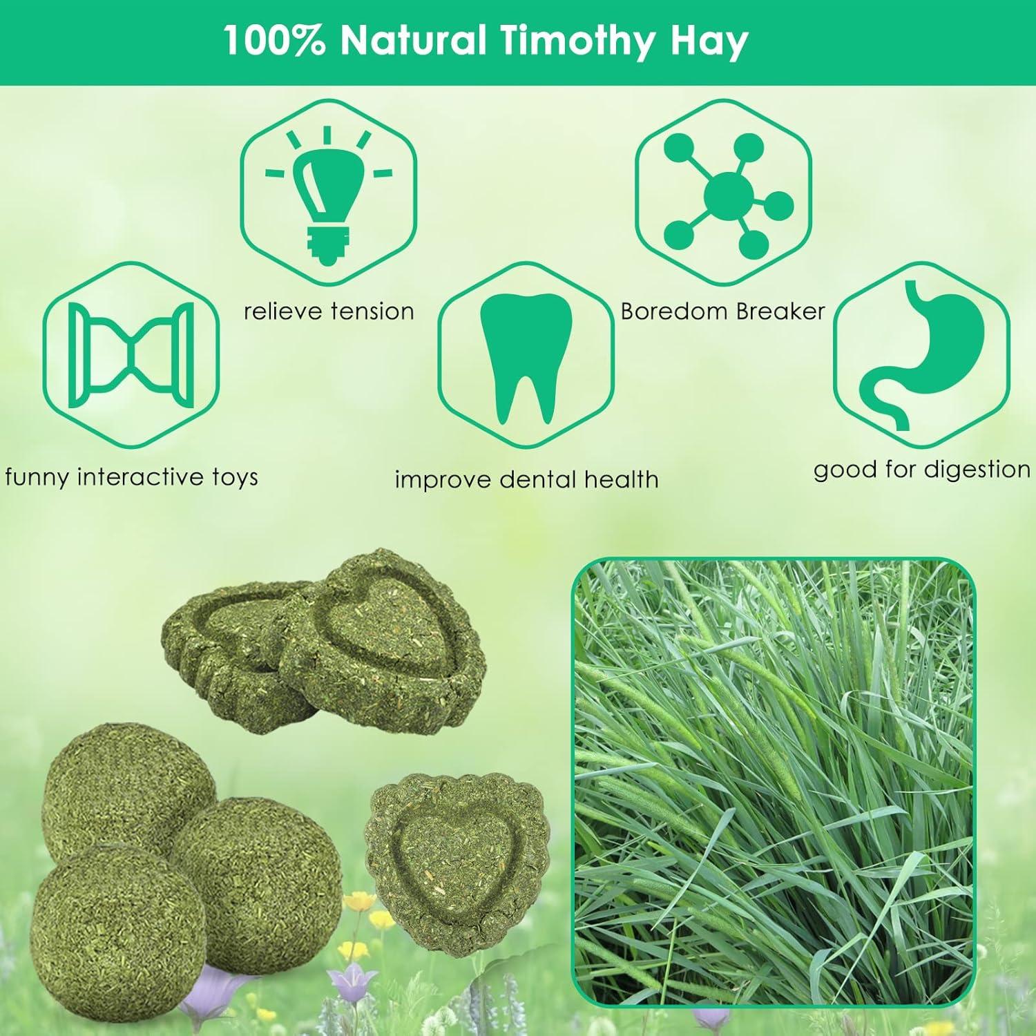 Kaninchen Kauspielzeug 11 Stück Hamster Spielzeug Apfelholz Timothy Heu Grasball Sticks Kuchen