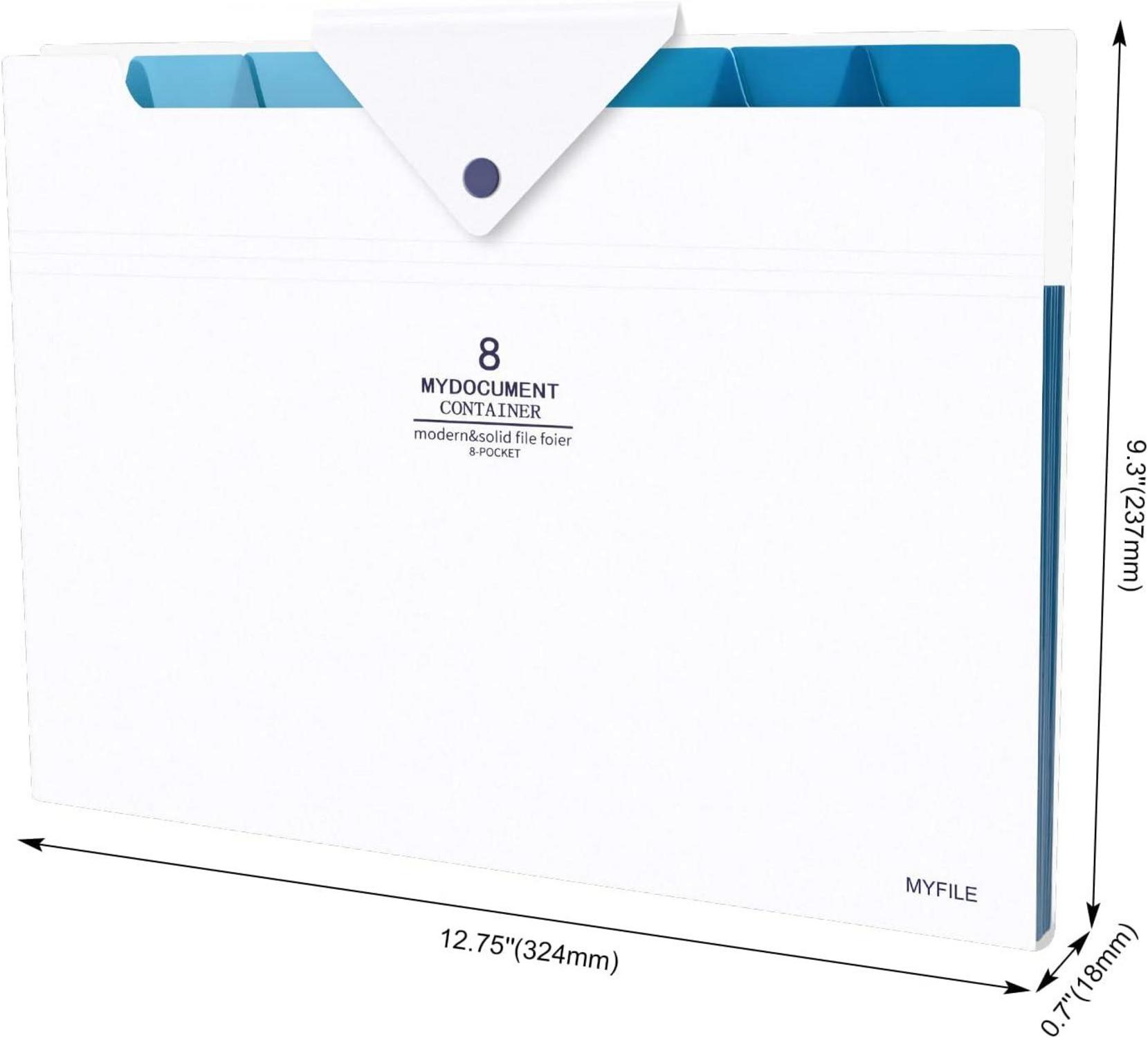 Fächermappe A4 Dokumentenmappe Erweiterbar Ordner 8 Taschen