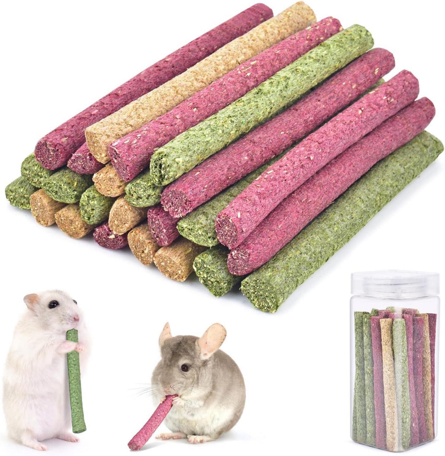 Timothy Heu Sticks für Nagetiere natürliche Kaustangen 25 Stück