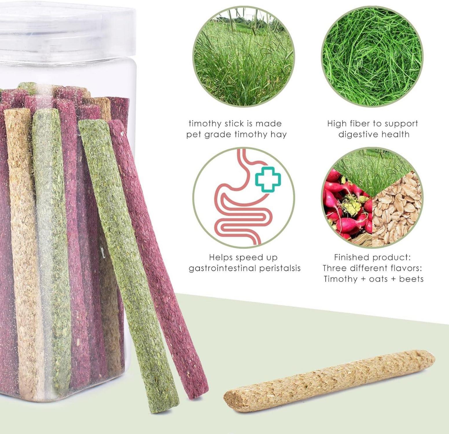 Timothy Heu Sticks 25Stück für Hamster Kaninchen Chinchilla