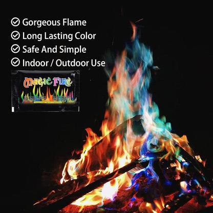 Herefun Buntes Feuerpulver 10g x 20 - Magic Fire Pulver Set für Halloween und Weihnachten