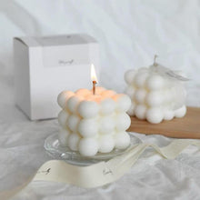 Bubble Kerze Candle aus Soja Bienenwachs, handgemachte Deko