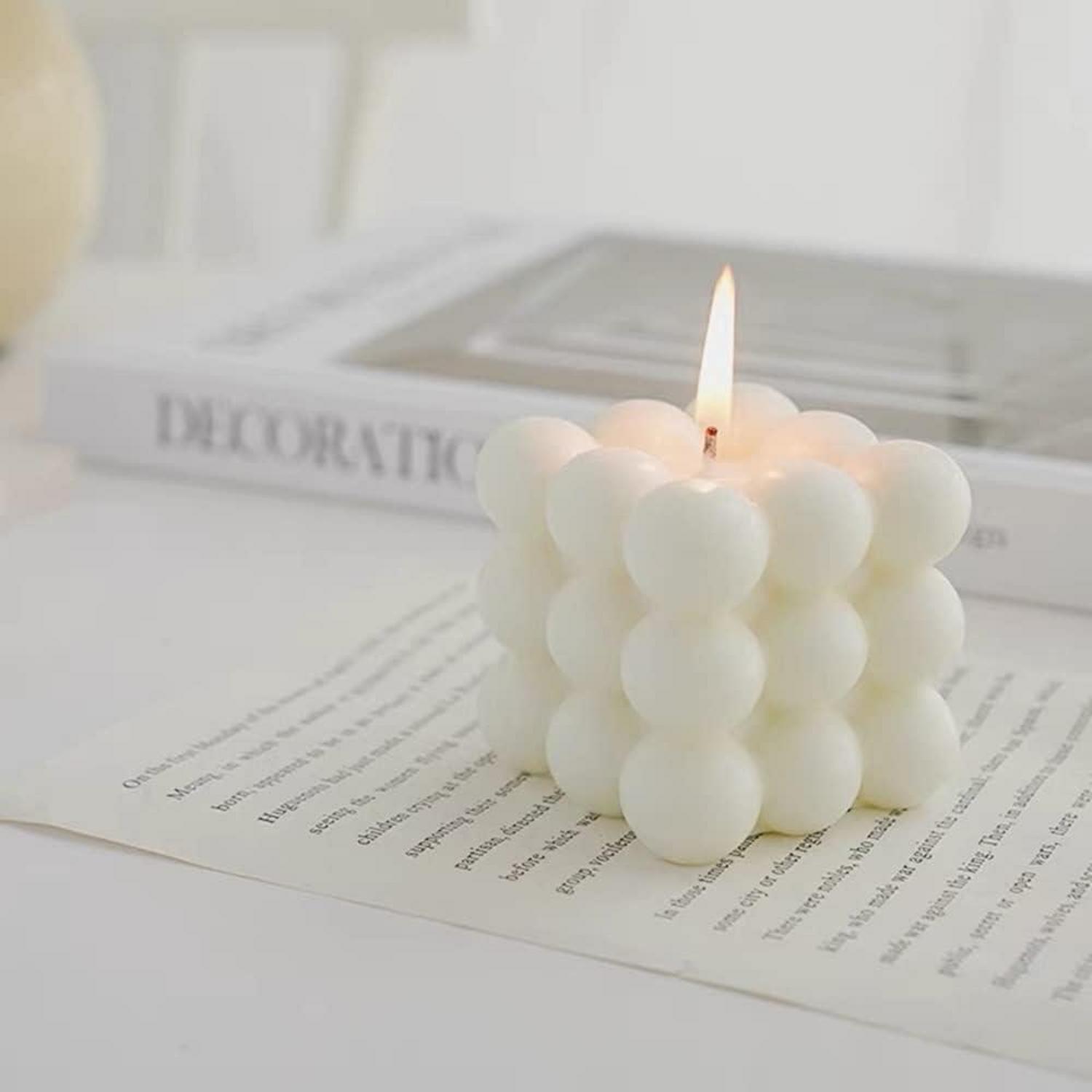 Bubble Kerze aus Soja Bienenwachs, Handmade, natürlich, Aromatherapie