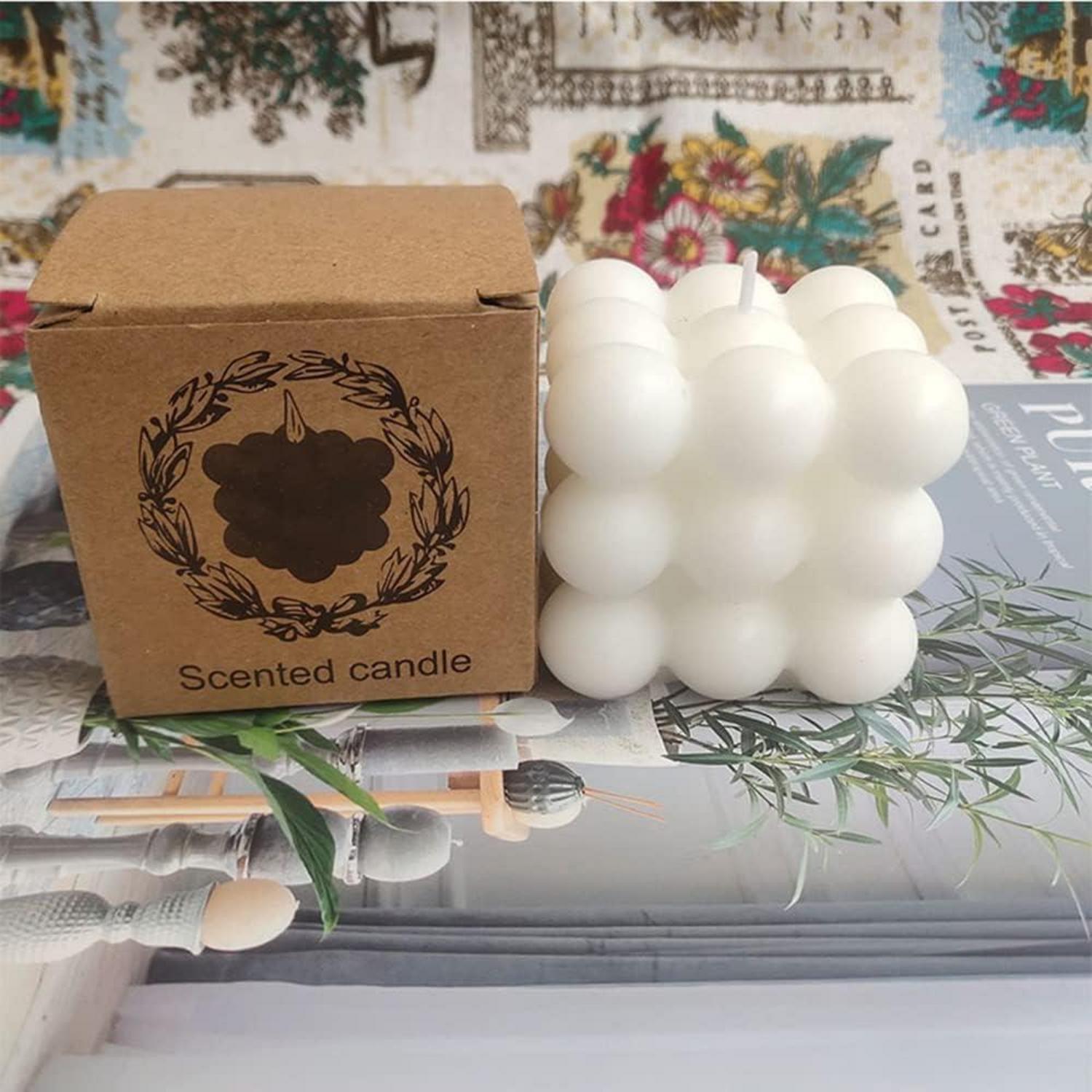 2er Set NICAVKIT Bubble Kerzen aus Soja Bienenwachs - Handmade & natürlich