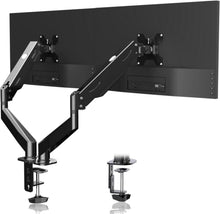 Monitorhalterung für 2 Monitore Gasfeder Doppelarm 17-27 Zoll VESA