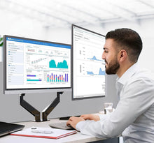 Monitorhalterung für 2 Monitore Gasfeder Doppelarm 17-27