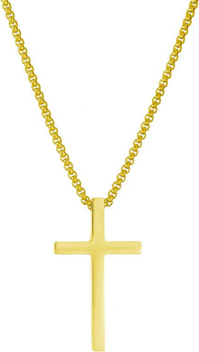 Gold/Silber Kreuz Halskette Herren Religiöser Schmuck 60cm