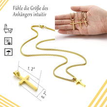 Kreuz Kette Herren Gold/Silber Anhänger Christentum Schmuck