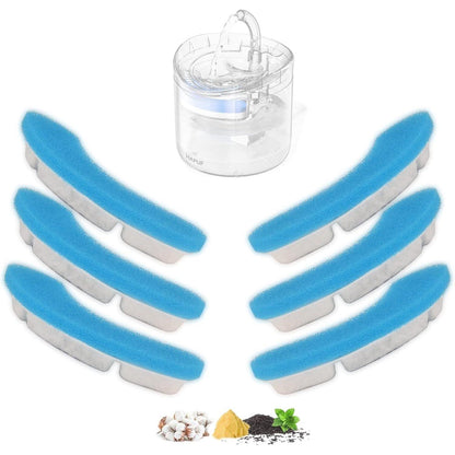 Ersatzfilter für Katzenbrunnen, 6er Pack, Aktivkohle