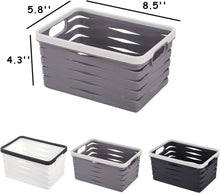 Lyellfe 9er Pack Kleine Plastikaufbewahrungskörbe 22x15x11cm