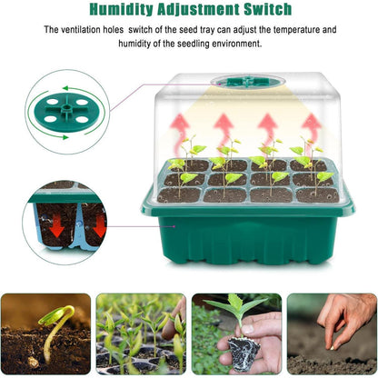 Zimmergewächshaus mit Lampen 5 Stück Mini Gewächshaus