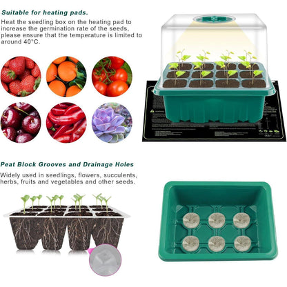 Zimmergewächshaus mit Lampen 5 Stück Mini Gewächshaus