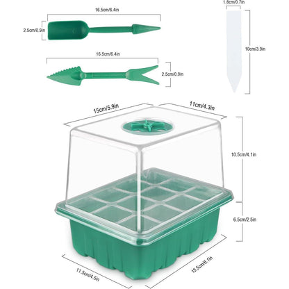Zimmergewächshaus mit Lampen 5 Stück Mini Gewächshaus