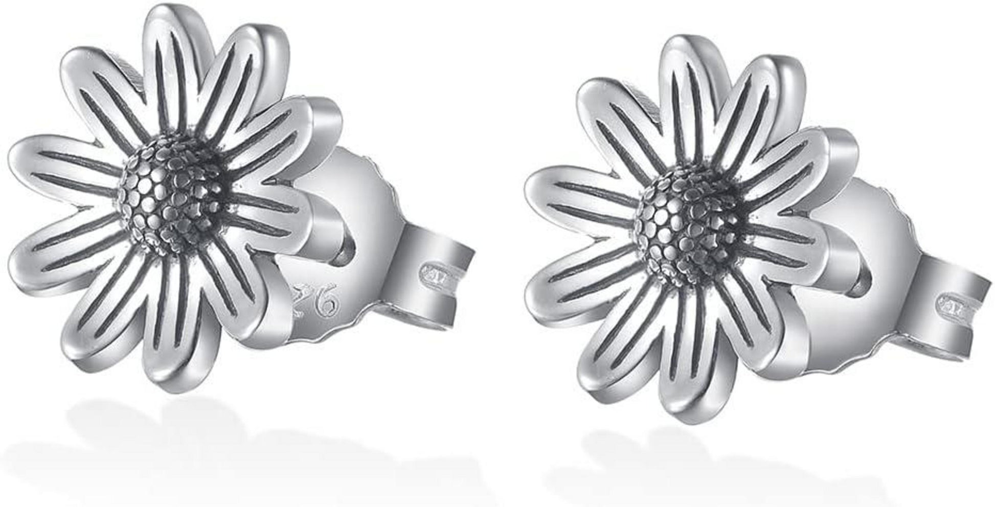 Elegante Damen Silber Blumen Ohrstecker Exquisite Ohrringe