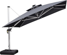 Sonnenschirm mit LED Beleuchtung Ampelschirm 330x330 cm