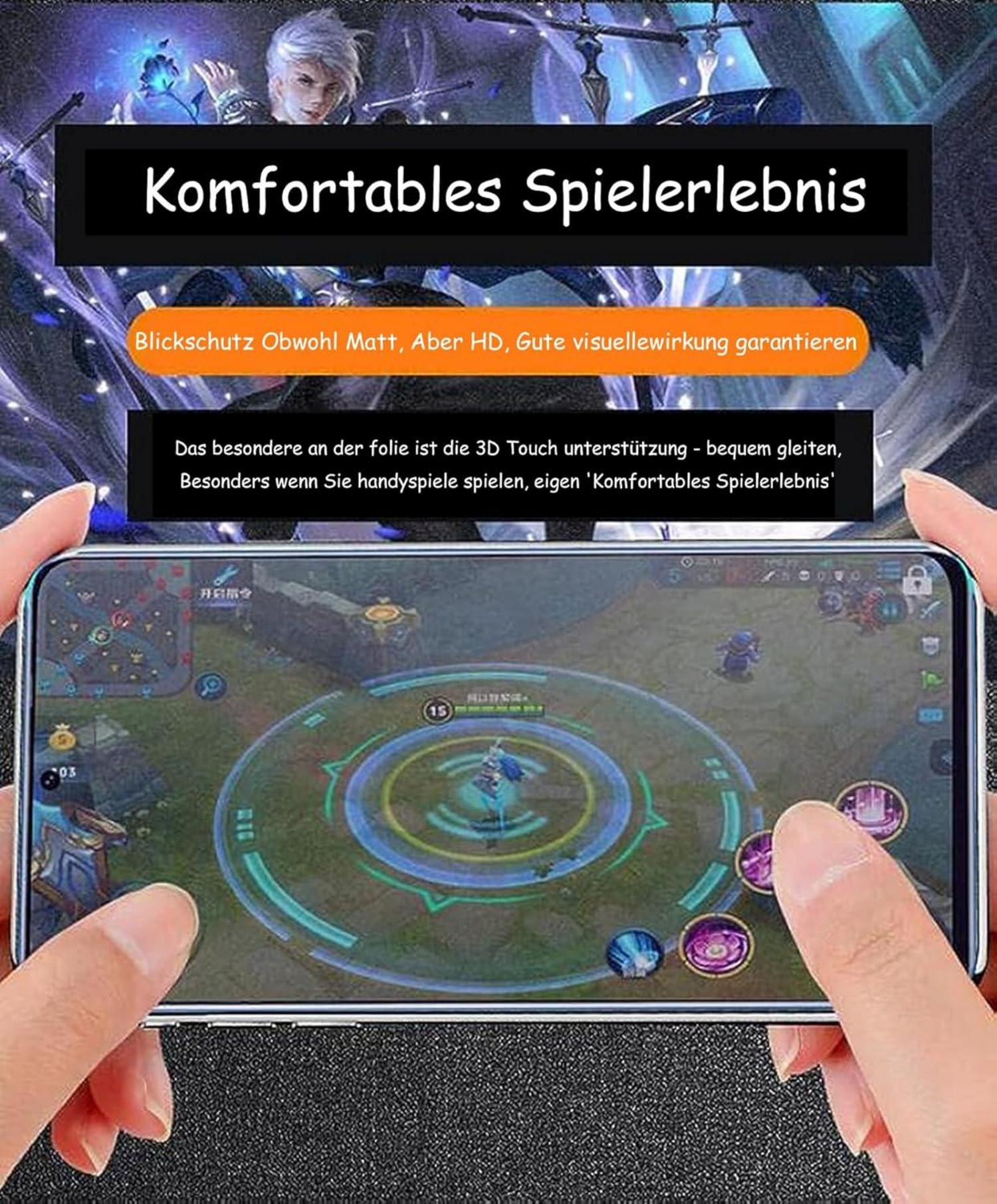 Displayschutzfolie für Samsung Galaxy A54 5G, Matt, 9H Hartglas, 3er