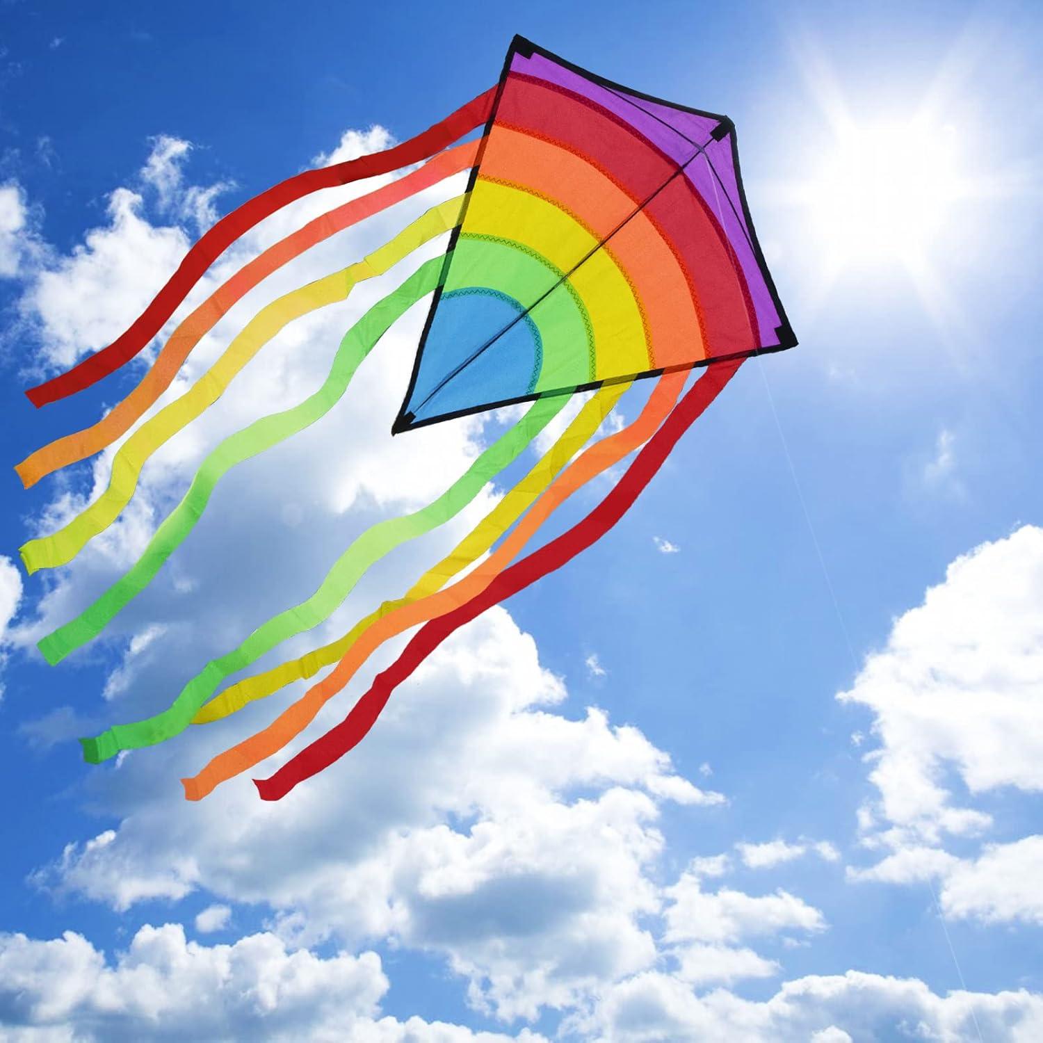 ECHOCUBE Regenbogen Drachen mit bunten Schwänzen 73 x 65 cm