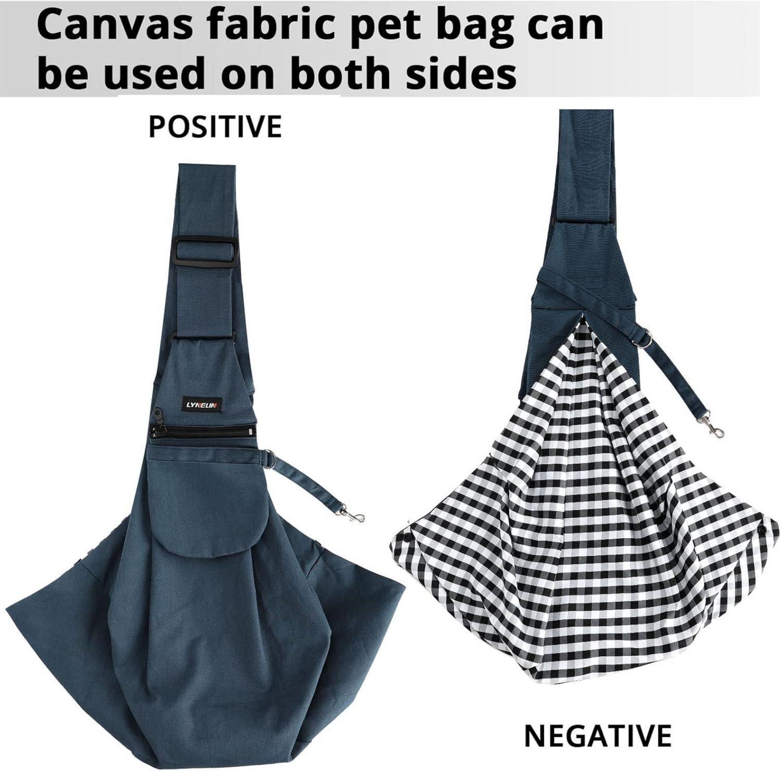 Hundetragetasche Verstellbare Umhängetasche für Haustiere Navy Blau 50