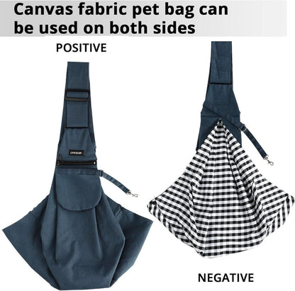 Hundetragetasche Verstellbare Umhängetasche für Haustiere Navy Blau 50