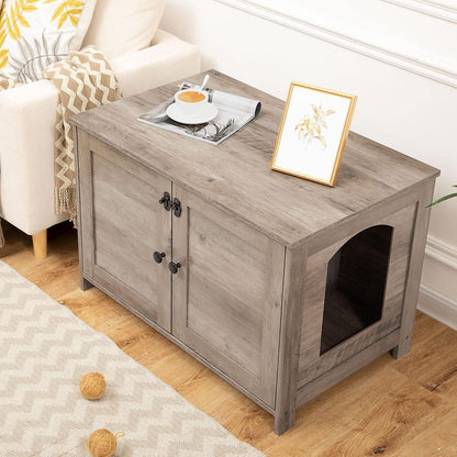 HOOBRO Katzenschrank Greige 80x50,5x54 cm