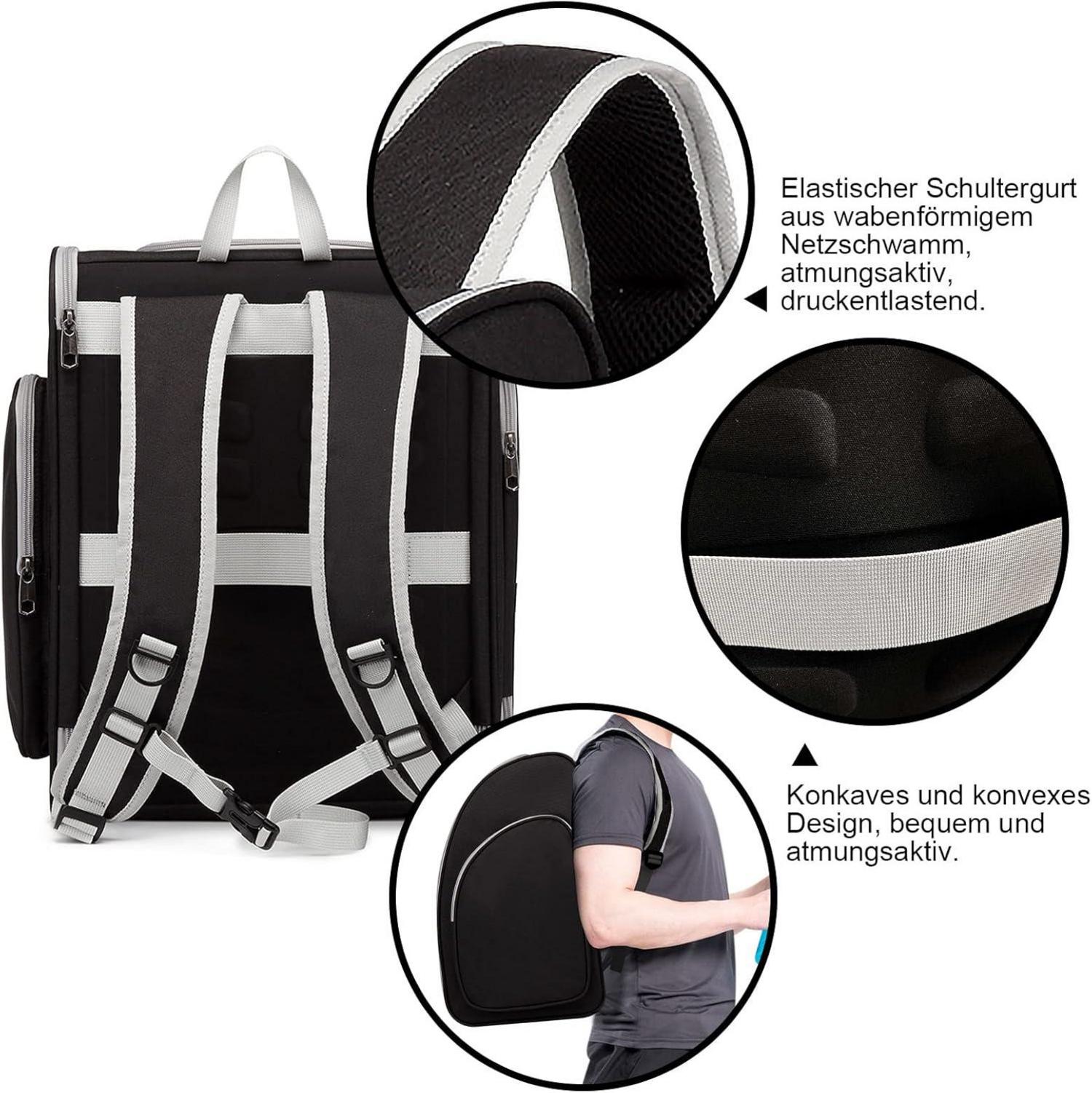 ZFSOCK Hunderucksack Katzen Rucksack Haustier Tragerucksack Bis 10kg Schwarz