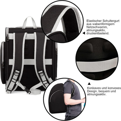 ZFSOCK Hunderucksack Katzen Rucksack Haustier Tragerucksack Bis 10kg Schwarz
