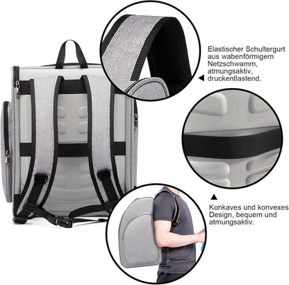 Hunderucksack Katzen Rucksack atmungsaktiv faltbar Fenster Grau 8 kg