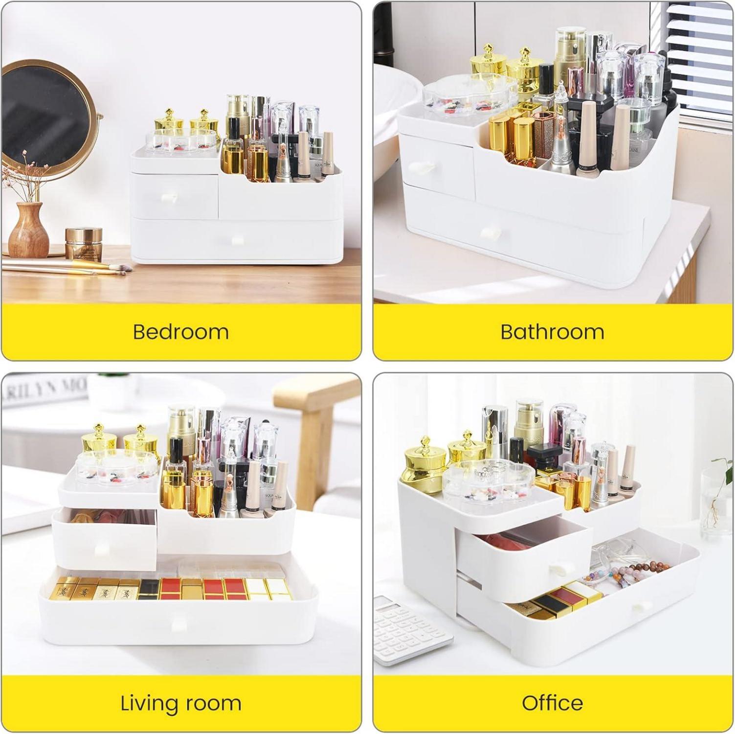 Make Up Organizer Kosmetik Aufbewahrung Schminke Pinsel Acryl Makeup Box mit Schubladen