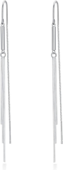 925 Sterling Silber Quaste Ohrringe Tropfen Kette Charme