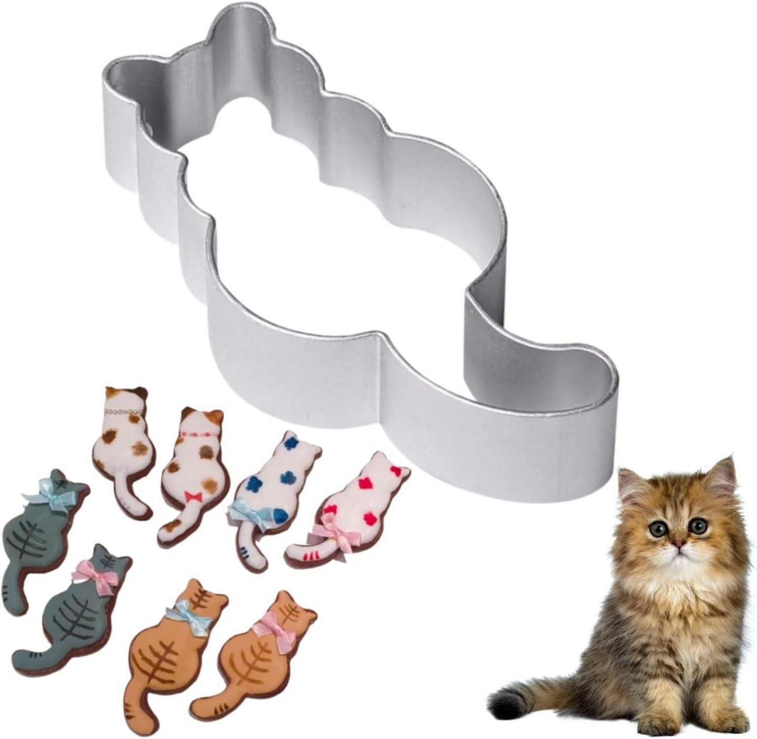 Katze Ausstechform Edelstahl für Fondant Plätzchen Backen