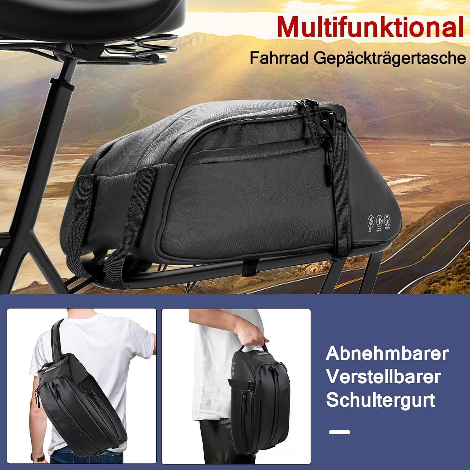 Fahrrad Gepäckträgertasche 8L Multifunktional Wasserdicht