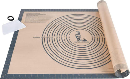 Große Rutschfeste Silikon Backmatte Teigschneider XXL Antihafte