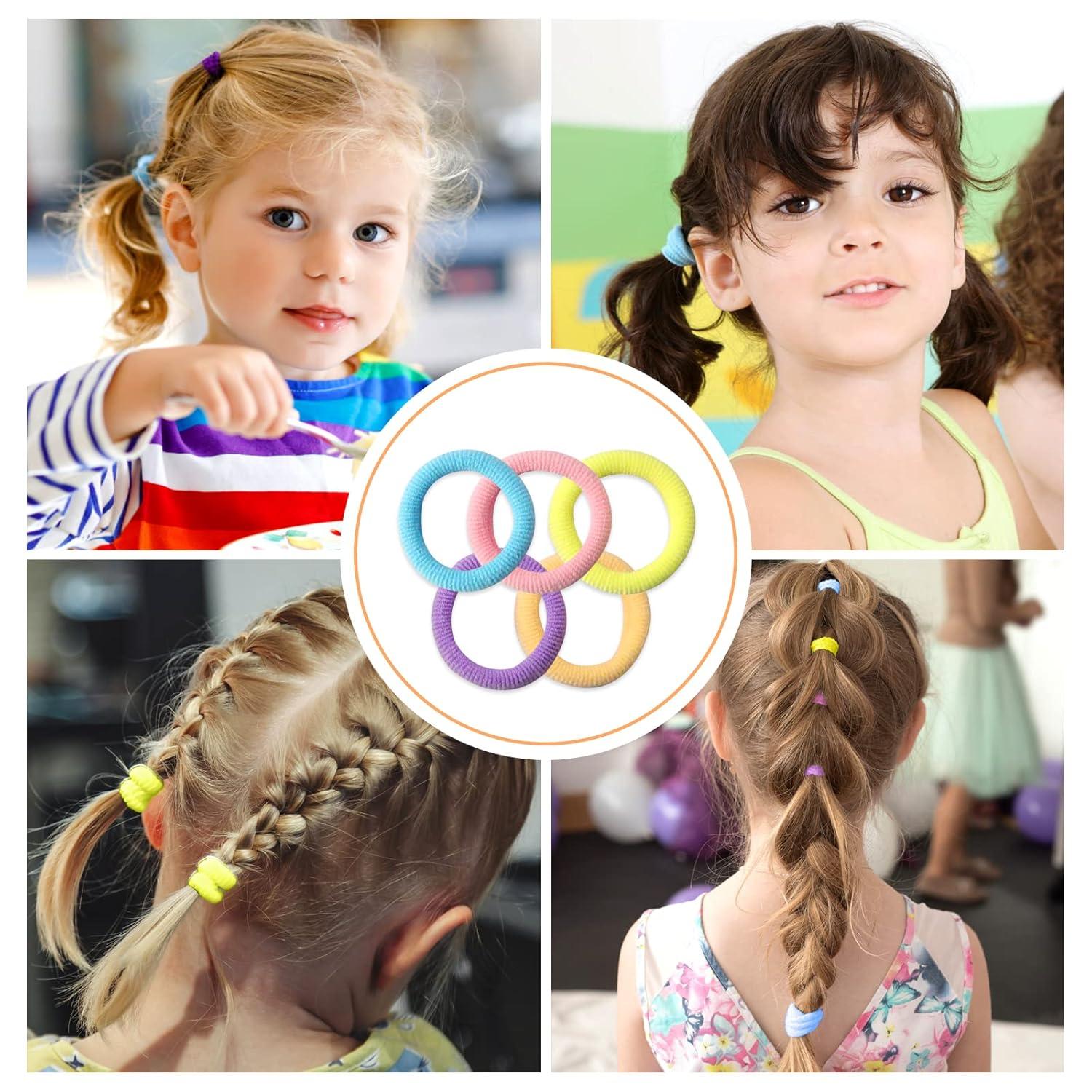 120 Mini Haargummis Mädchen Baby Zopfgummis Haarbänder 5 Farben