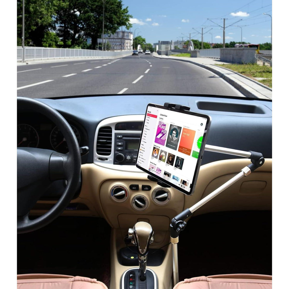 Tablet-Halterung für Auto/LKW mit Langarm & Sitzschiene