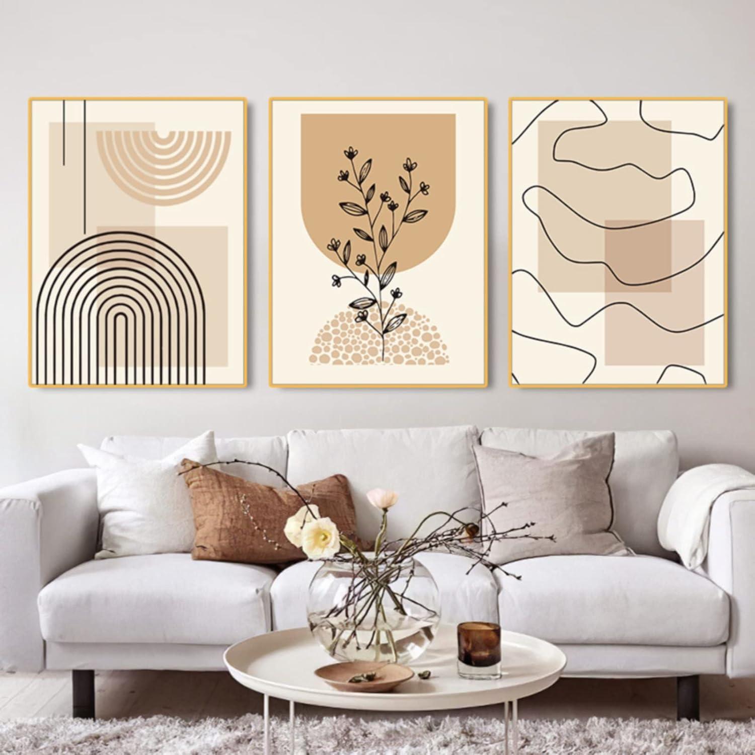 Moderne Premium Poster Set Ohne Rahmen Boho Deko 3er Set