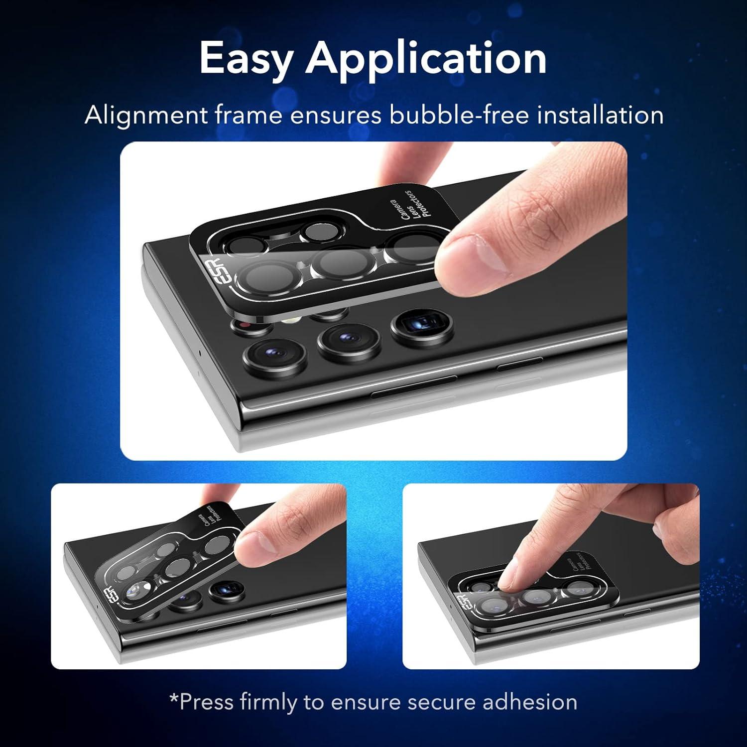 ESR Kamera Schutzfolie Samsung Galaxy S22 Ultra 5 Stück Schwarz Schutz-Set