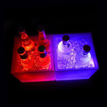 LED Eiswürfelbehälter 3.5L Party Zubehör Wein Sektkühler