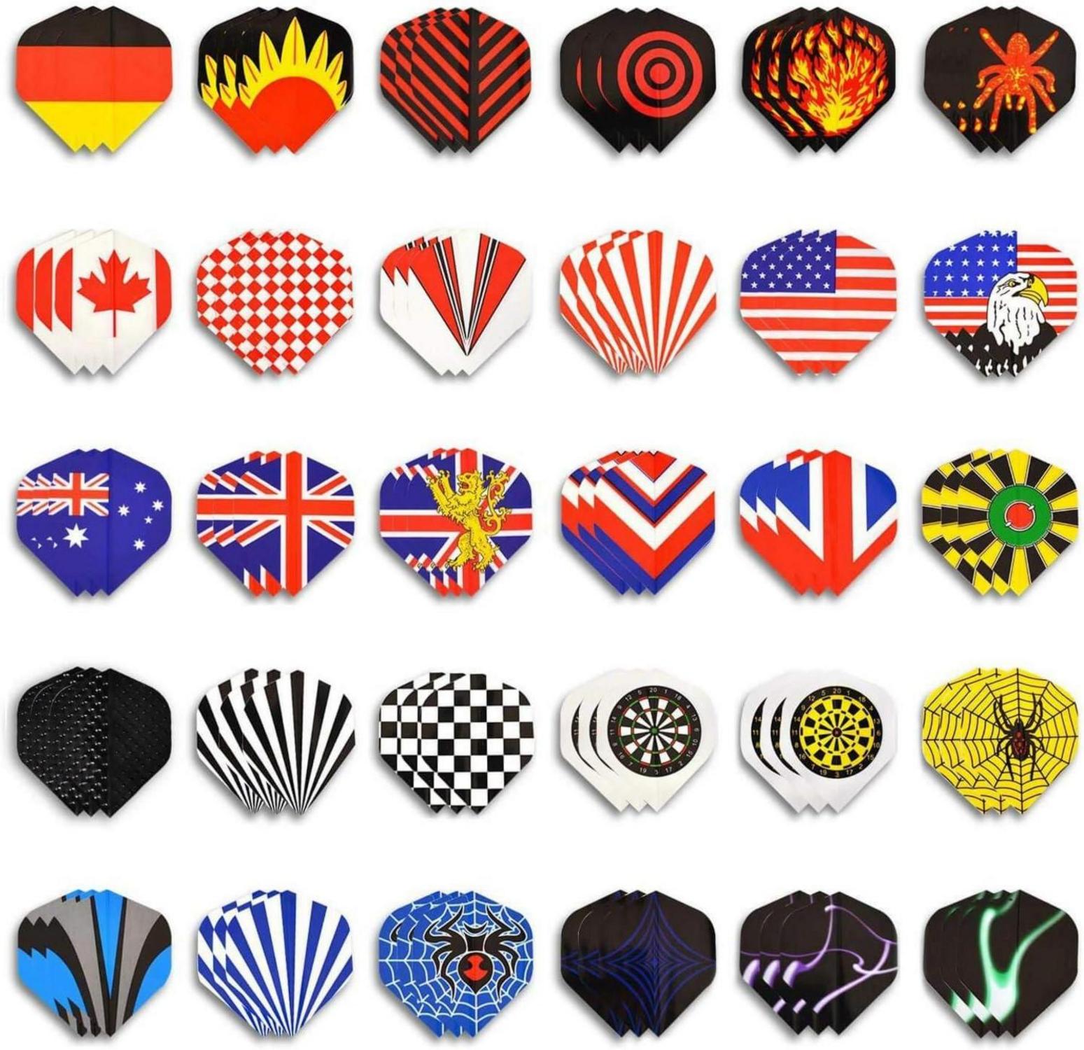 WIN.MAX Standard Dart Flights 30 Sätze 90 PCS pro Packung