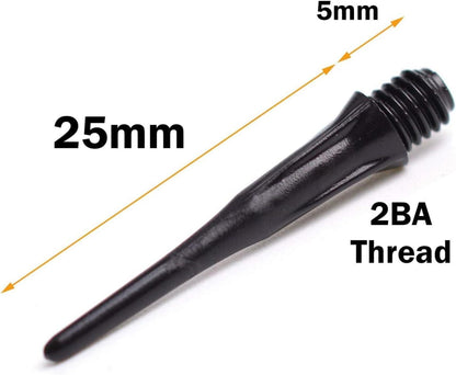 Dartspitzen 2BA Schwarz Softdarts Ersatzspitzen 1000 Stück